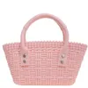 Fashion girls totes children jelly bags mini woven crossbody handbag beach shoulder bag