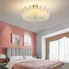 シャンデリアリビングルームダイニングベッドルームのキッチングラスフェザーシャンデリアラグジュアリーアート装飾天井ランプ照明器具