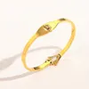 Projektantka mody Bransoletka Bransoletka Kobiet Bransoletka Luksusowa projektantka Bransoletka Kryształ 18K Gold Stated Stal Stael Para Biżuteria prezentowa ZG1335