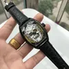 Orologio da uomo di design di lusso con movimento meccanico dal design luminoso, stile classico, con teschio, orologi avanzati