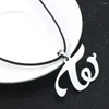 Choker Kpop Groep Tweemaal W Logo Ketting Titanium Stalen Hanger Voor Vrouwen Sieraden Collares