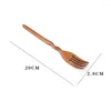 Dinnerware Sets Wooden Spoon Fork Bamboo Kitchen Cooking Utensil Tools Soup-Teaspoon Tableware For Desserts Salad Household Gifts
