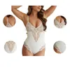 Women's Shapers GUUDIA Sexy Lace V Neck Spaghetti Strap Bodysuits Snap Open Crotch Light Control Body Suit Sexy Jumpsuit Daily Wearing Underwear 230804