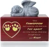 Autres fournitures pour chats Urne en bois pour animaux de compagnie de haute qualité pour chiens et chats avec urnes pour commémorer les animaux de compagnie motif de pied Angel Dog 230804