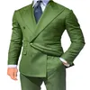 Zweireihiger Herren-Anzug mit großem Revers, Bräutigam, Hochzeit, Smoking, Blazer, Herren-Partyanzüge, Jacke, Hose, Krawatte, D3702245