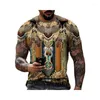 Men's T Shirts Ancient Ethnic Ritual Printing Round Neck T-shirt Leisure Fashion Adult Clothing Summer Comfortable Sweatshirt