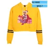 Men's Hoodies Pisolive 2D Print Umbilical Hooded Sweater Women Sexy K-pops Harajuku