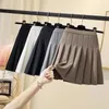 Jupes Lucyever couleur unie plissée femmes mode taille haute Style Preppy Mini jupe femmes coréen Chic rue a-ligne XXL