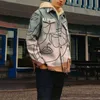 Mens Jackets autumn mens fashion print jacket coat loose personality trend casual shirt outer wear jackets 230804