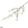 Fleurs décoratives 1 pc 4 fourchette artificielle fleur de prunier Simulation pêche fleur branche Branches faux mariage fête jardin décor à la maison