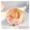 Decorative Flowers Wreaths 20Pcs 10Cm Artificial For Decorations Silk Peony Flower Heads Party Decoration Wall Backdrop White Drop D Dhzgf