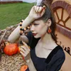 Party Gunst Halloween Gift Pompoen Hoofd Siliconen Kralen Sleutelhanger Pols Lichtgevende Sleutelhanger Armband Sleutelhangers Mode Accessoires Q414