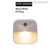 Lampade Sfumature Luci notturne Sensore di controllo della luce senza fili LED EU US Plug Dusk-to-Dawn per Baby Kids Comodino Camera da letto Corridoio Lampada Z230805