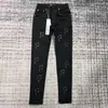 Män jeans lila varumärke jeans designer anti smal fashiion true het