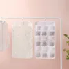 Storage Bags Wardrobe Bag Closet Hanging Underwear Socks Organizer With Mesh Pockets Rotating Metal Hanger Wall Shelf Space Saver