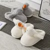 Slippers Women's Winter Fun Cartoon Duck Goose Thick Bottom Anti slip Indoor Plush Warm Fluffy Fur Slide Z230805