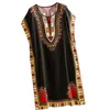 Casual Dresses Women Summer Sand Dress Bohemian Printed Street Wear Batwing Sleeve Loose Mid Length Version Ethnic Style Nightgown