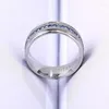 Wedding Rings Black Men Ring Brushed Blue Silver Color Titanium Men's Jewelry Bands Classic Boyfriend Gift