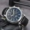 Zegarek Niesamowite oryginalne zegarki dla męskiej wielofunkcyjnej Automatyczna data modowa skórzana chronograph Moonphase Top