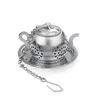 Coffee Tea Tools Gold 304 Stainless Steel Infuser Teapot Tray Spice Strainer Herbal Filter Teaware Accessories Kitchen Drop Delive Dh4Hl