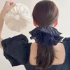 New Elegant Retro Wrinkle Chiffon Scrunchies Women Girl Sweet Temperament Fashion Exaggerated Hair Band Hair Accessory Headwear