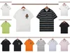 Designer Men Polo Striped Shirt Lapel Kort ärm Casual 100% bomullsbroderi varumärke Bomull Affär Fashion Casual Polo Shirt 3xl