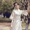 Этническая одежда 2023 китайский стиль лето улучшенное платье Cheongsam Леди Элегантная повседневная ежедневная вышивка QIPAO Hanfu