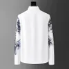 2023 herbst 3D Leopard Floral Print Shirt Männer Slim Langarm Casual Shirts Hohe Qualität Business Bankett Sozialen Kleid Hemd