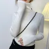 Kvinnors tröjor 2023 Fashion Autumn Winter Turtleneck tröja Kvinnor Knitwear Pullover Casual Tops Ladies Elastic Skinny Bottom Shirt