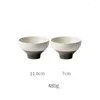 Bowls Japanese Vintage Rice Bowl Combination Home High Appearance Level Foot Cutlery Ceramic Commercial