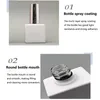 Storage Bottles 5Pcs 10ml Nail Polish Sample Bottle With Silver Cap Empty White Square Glue Glass Container Portable Art Manicure Tool