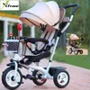 Nieuwe Merk Kind driewieler Hoge kwaliteit draaibare zitting kind driewieler fiets 1-6 jaar kinderwagen kinderwagen BMX Baby Auto Bike243Z