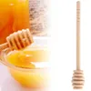 Coffee Scoops 50Pcs Long Handle Wood Honey Spoon Mixing Sticks Dipper ctor For Jar Milk Tea Supplies Kitchen Tools 230804