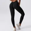 2023 Back v Leggings Scrunch Fitness Pantaloni da yoga Pantaloni da allenamento a vita alta da donna Running Jogging Calzamaglia attiva Abbigliamento da palestra