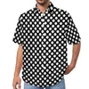 Chemises décontractées pour hommes Chemise de vacances à pois jaunes Taches noires Imprimer Hawaii Hommes Blouses esthétiques Manches courtes Design Tops Plus Size
