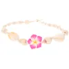 Anklets skal anklet polymer lera dekorativa blommor kvinnor strand hawaii ankletst