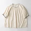 Women's Blouses Vintage Cotton Eyelet Lace Embroidery Short Puff Sleeve White Blouse Elegant Victorian Edwardian Big Size Old Money Tunic