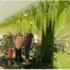 Decorative Flowers Wisteria White Silk Simulation Fake Artificial Party Decoration Marriage Country Wedding Deco