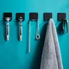 Ganchos Punch-free Razor Holder Storage Hook Wall Men Shaving Shaver Shelf Punch Free Rack Acessórios de banheiro Organização