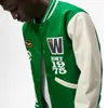 Jaquetas Masculinas Hip Hop Masculina Jaqueta de Beisebol Casual Verde Pesado Indústria Letra Bordado Bomber Inverno Retro Moda Outerwear 230804