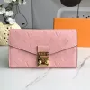 Modedesigner-Geldbörsen, luxuriöse METIS-Geldbörsen, Damen-Umschlagmappe, hochwertig geprägter Blumenbrief, Empreinte-Kreditkarteninhaber, Geld-Clutch-Tasche mit Box