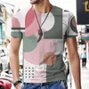 Hommes t-shirts 2023 été 3d chemise hommes à manches courtes drôle abstrait motif géométrique hommes vêtements haut streetwear