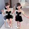 Kleidung Sets Mädchen Sommer Kleidung Spitze Floral Casual Stil Trainingsanzug Mädchen Est Kinder Kostüm