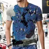 Camisetas masculinas 3d -camisas de pintura com pincel chinês camisetas masculinas femininas de manga curta camisetas legais moda casual verão menino menina crianças streetwear tops