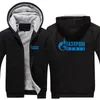 Sweats à capuche pour hommes 2023 hommes russie Gazprom automne et hiver épais chaud polaire manteau à glissière survêtement de sport vêtements de sport sweats hauts