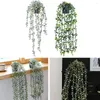 Decoratieve bloemen Bloempot Plant Rotan Kunst Eucalyptus Groene wijnstok (met pot) 1PC Wit Levensecht Plastic