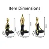 Dekorative Objekte Figuren LIFFY Yoga-Statuen Heimdekoration Ornamente 3 Stück Harz Meditation Lady Yoga Pose Figur Tisch dekorative Dekorationen Geschenk 230804