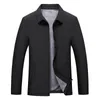 Men's Jackets Fashion Business Jacket Casual Coats Turn Down Collar Zipper Simple Middle-Aged Elderly Men Dad Clothes Office Outerwear