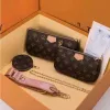 3-delige set Favoriete lederen tassen Dames Crossbody Purse Messenger Bags Handtassen Bloemen Designers Schouder Lady boodschappentas