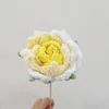 Decorative Flowers Rose Flower Hand-woven Imitation Crochet For Mother's Day Simulation Valentine's Gift Knitting Bouquet